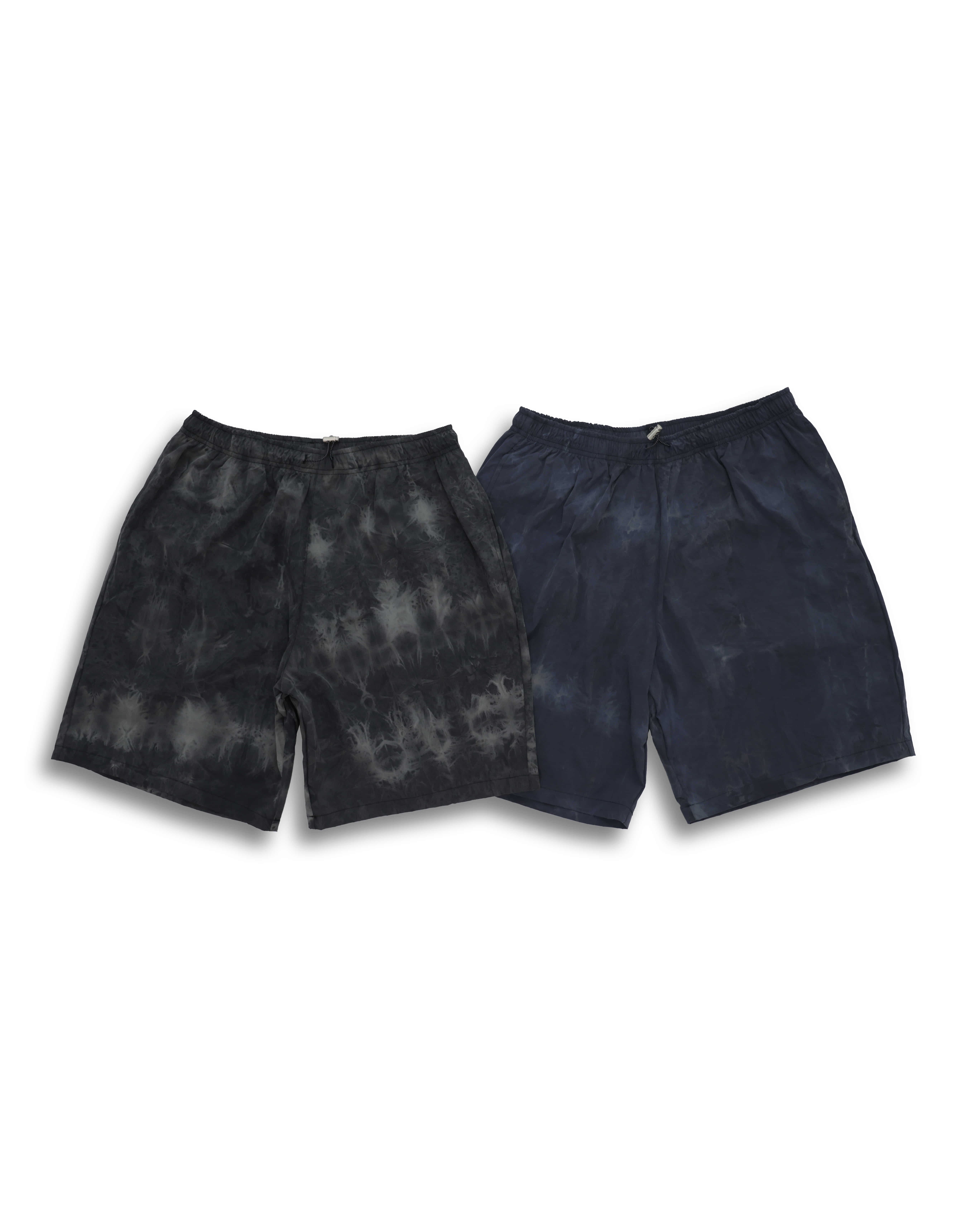 Tyedye Water Nylon Shorts (Black/Navy)