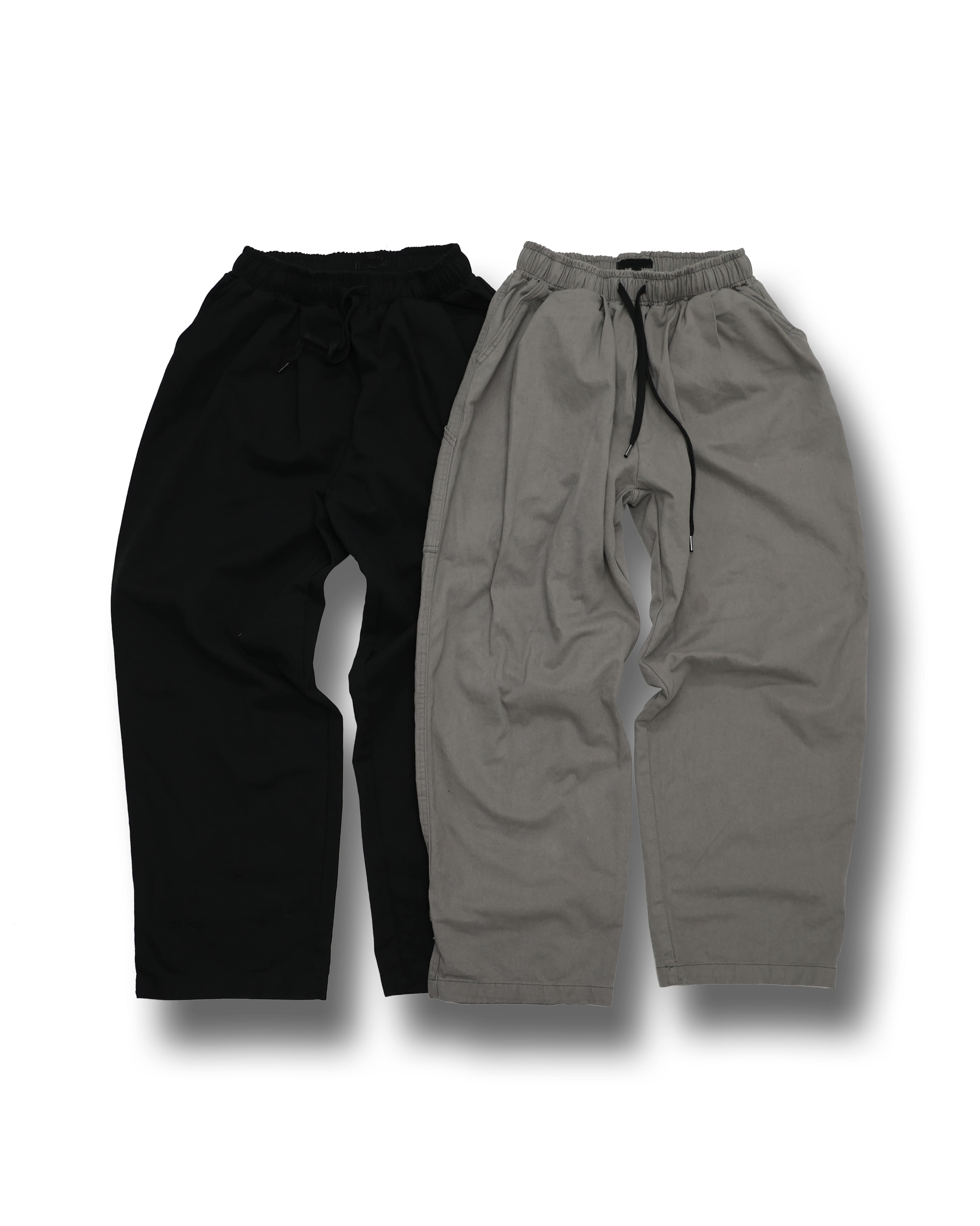 Glam Button Carpenter Pants (Black/Gray)