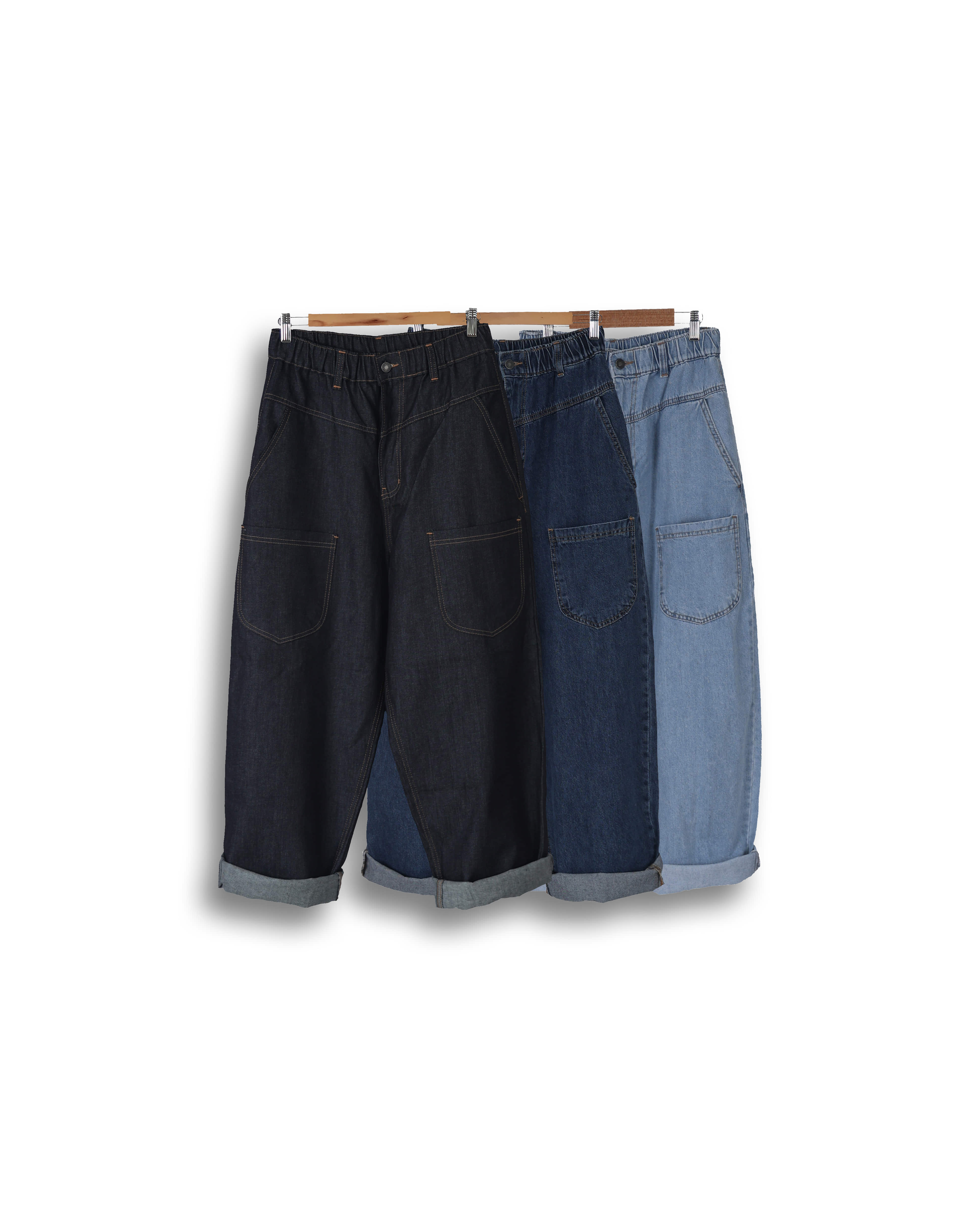 Out Pocket Work Denim Pants (Raw Denim/Middle Denim/Light Denim)