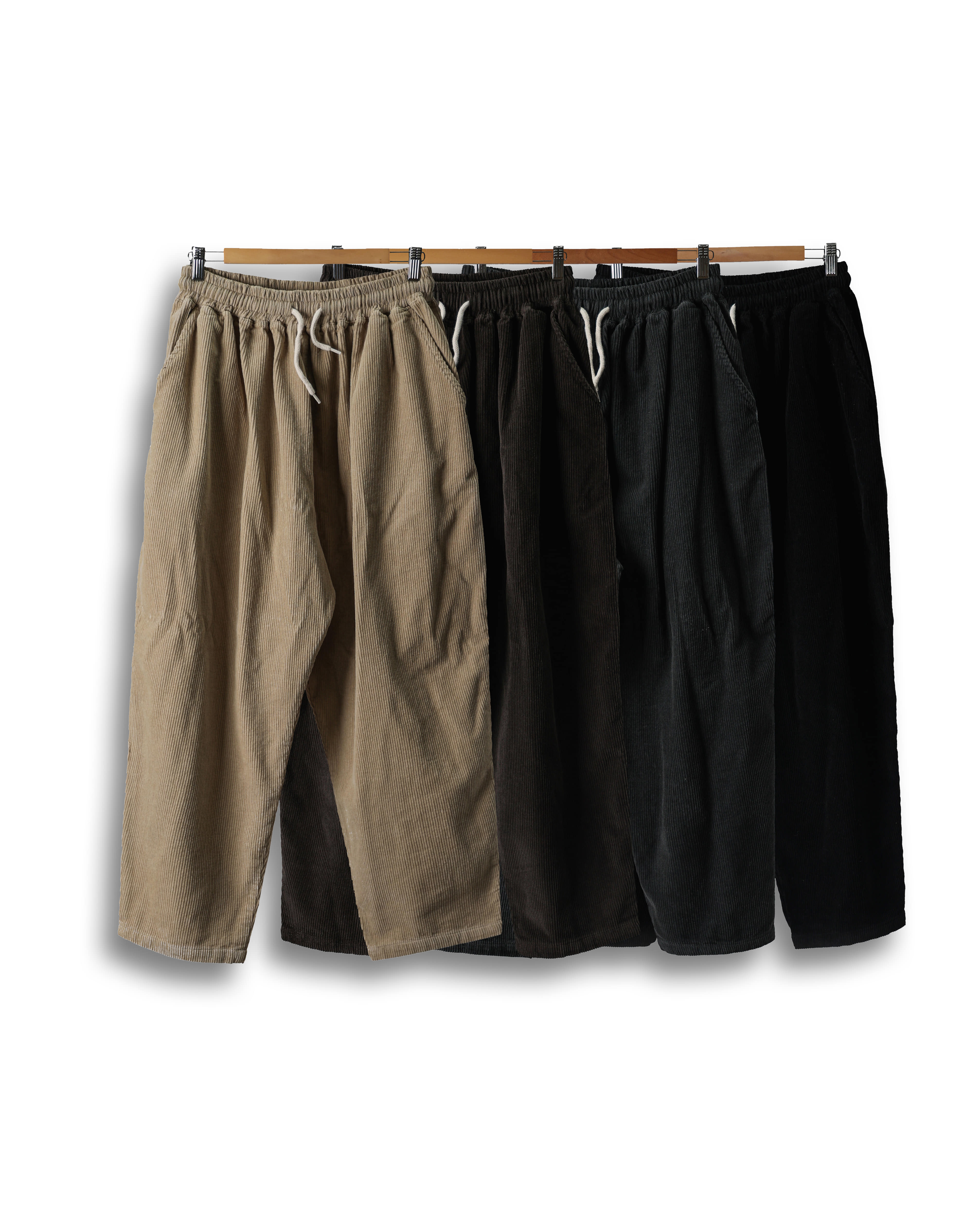 RAM Mono Corduroy Baggy Easy pants (Black/Charcoal/Brown/Beige)