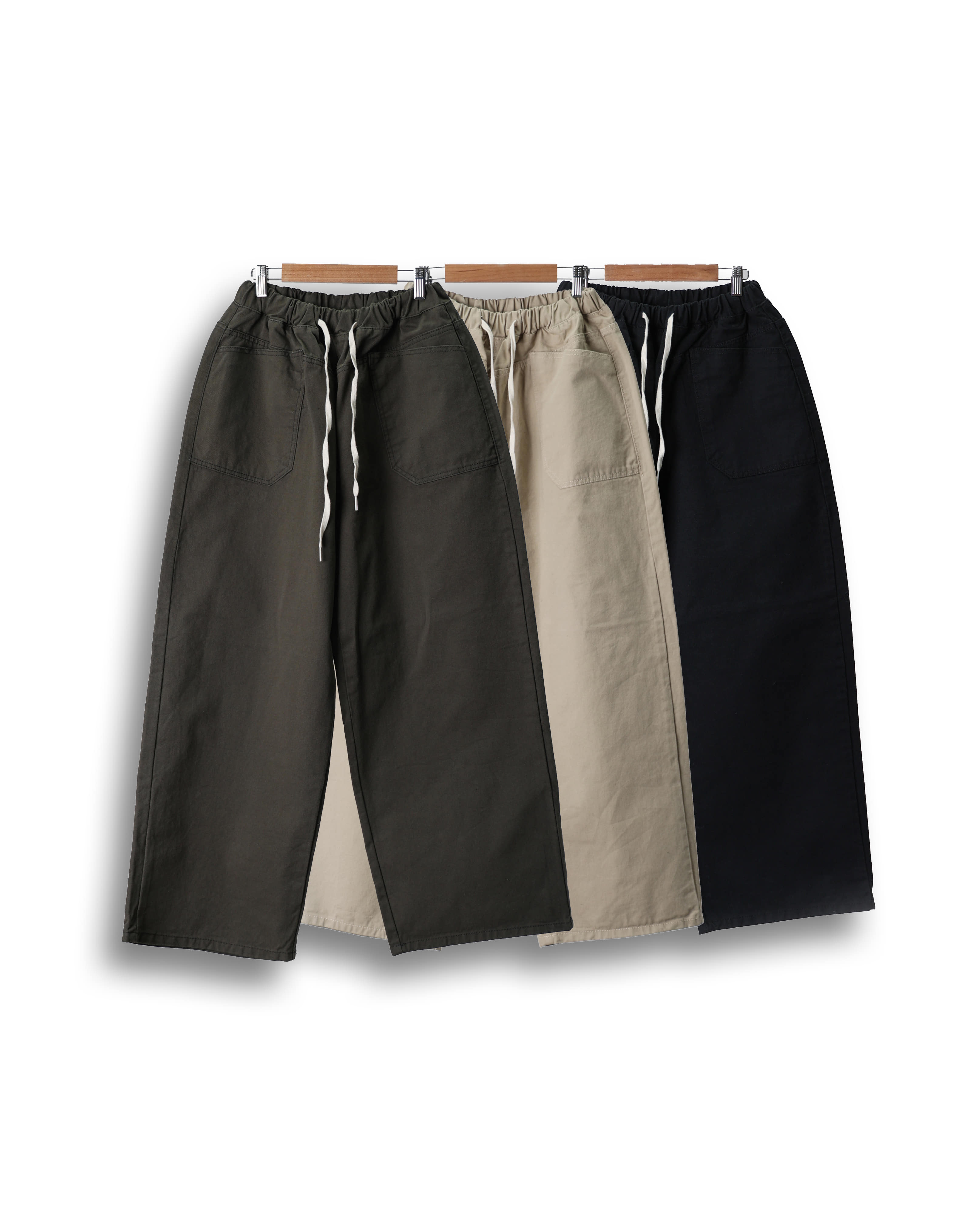 PRNADE 2265 Fatigue Wide Chino Pants (Black/Khaki/Beige)