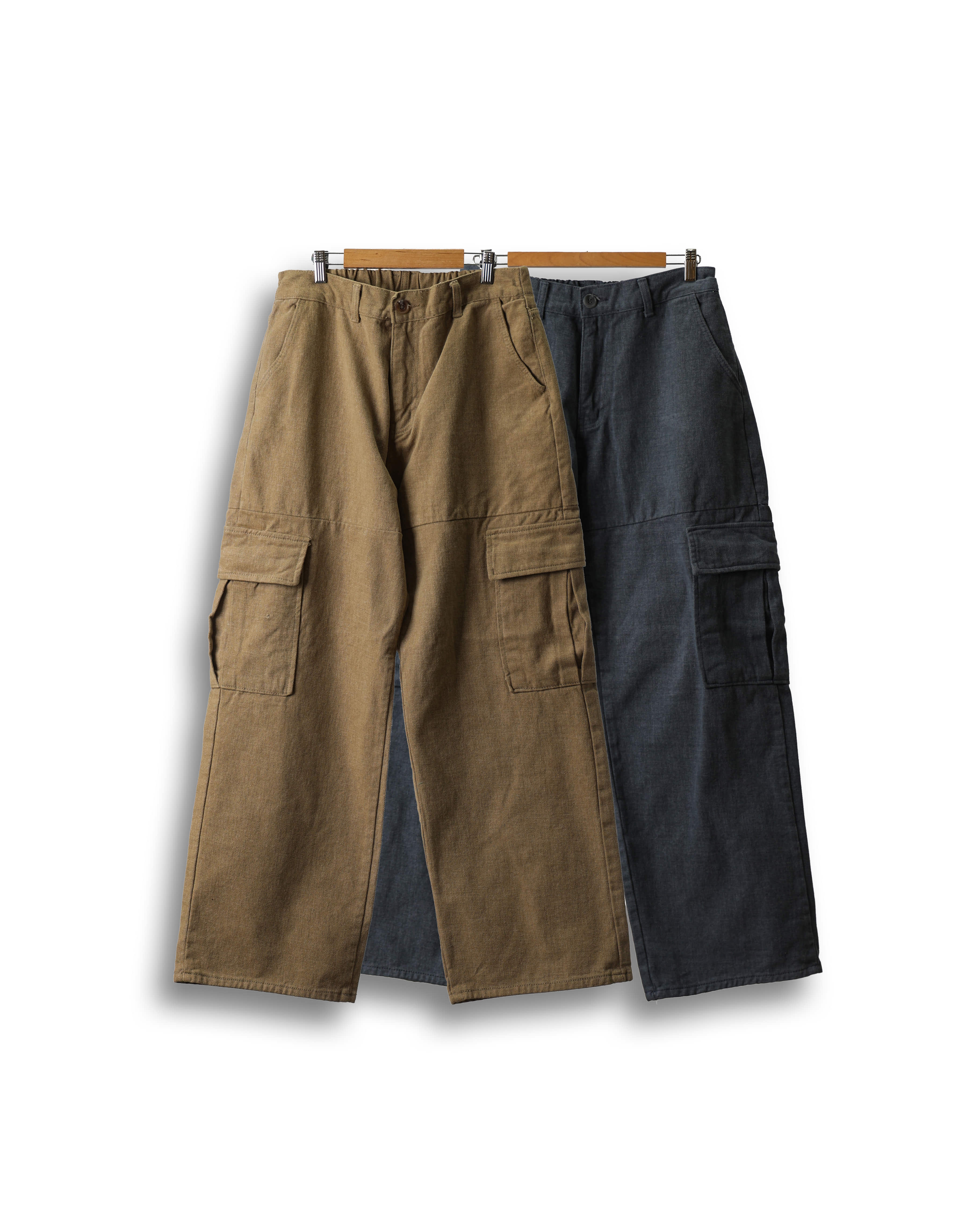 CLV 505 Peach Brushed Cargo Pants (Blue Gray/Beige)