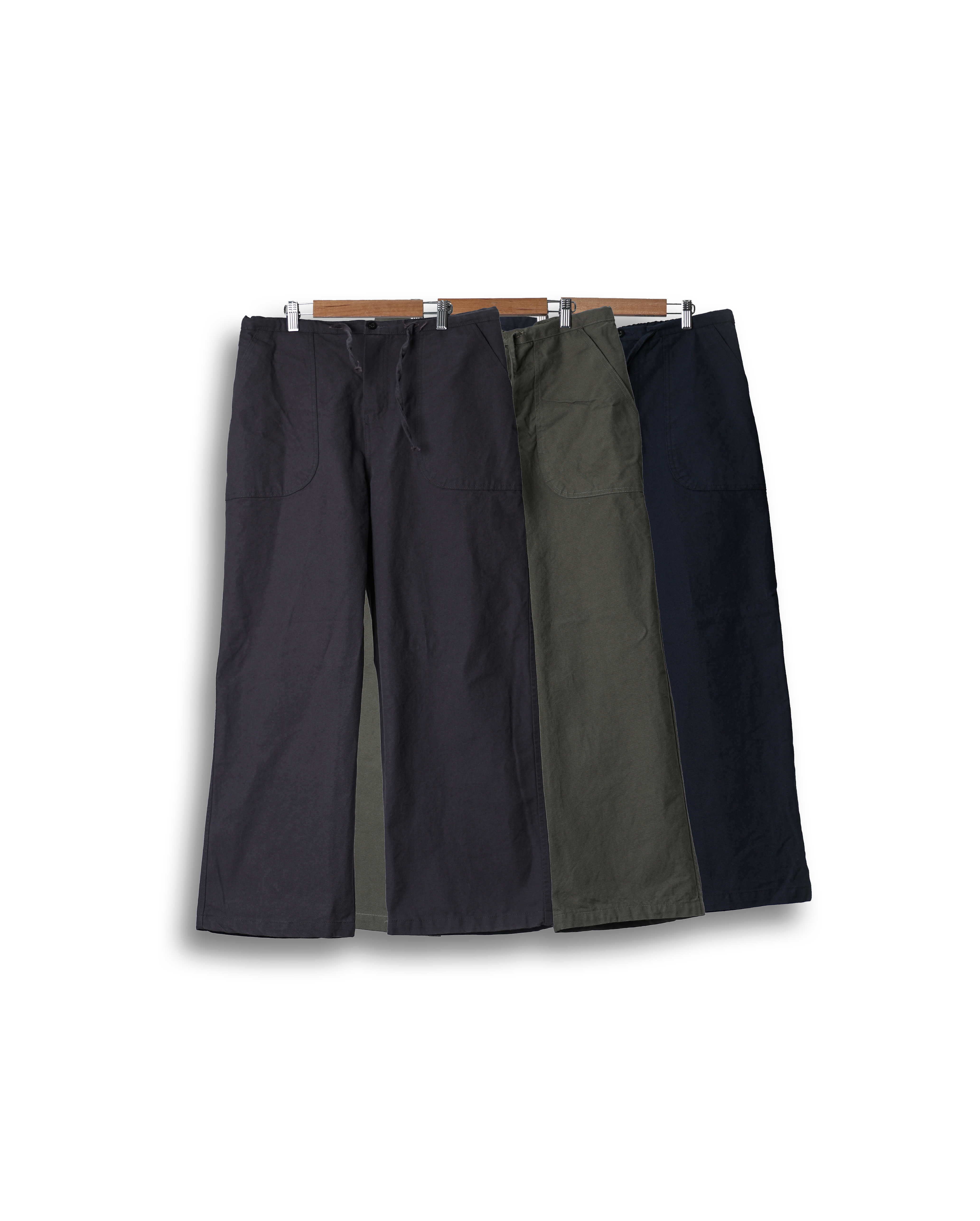 TWELEVE Easy Fatigue Wide Strap Pants (Charcoal/Navy/Khaki)