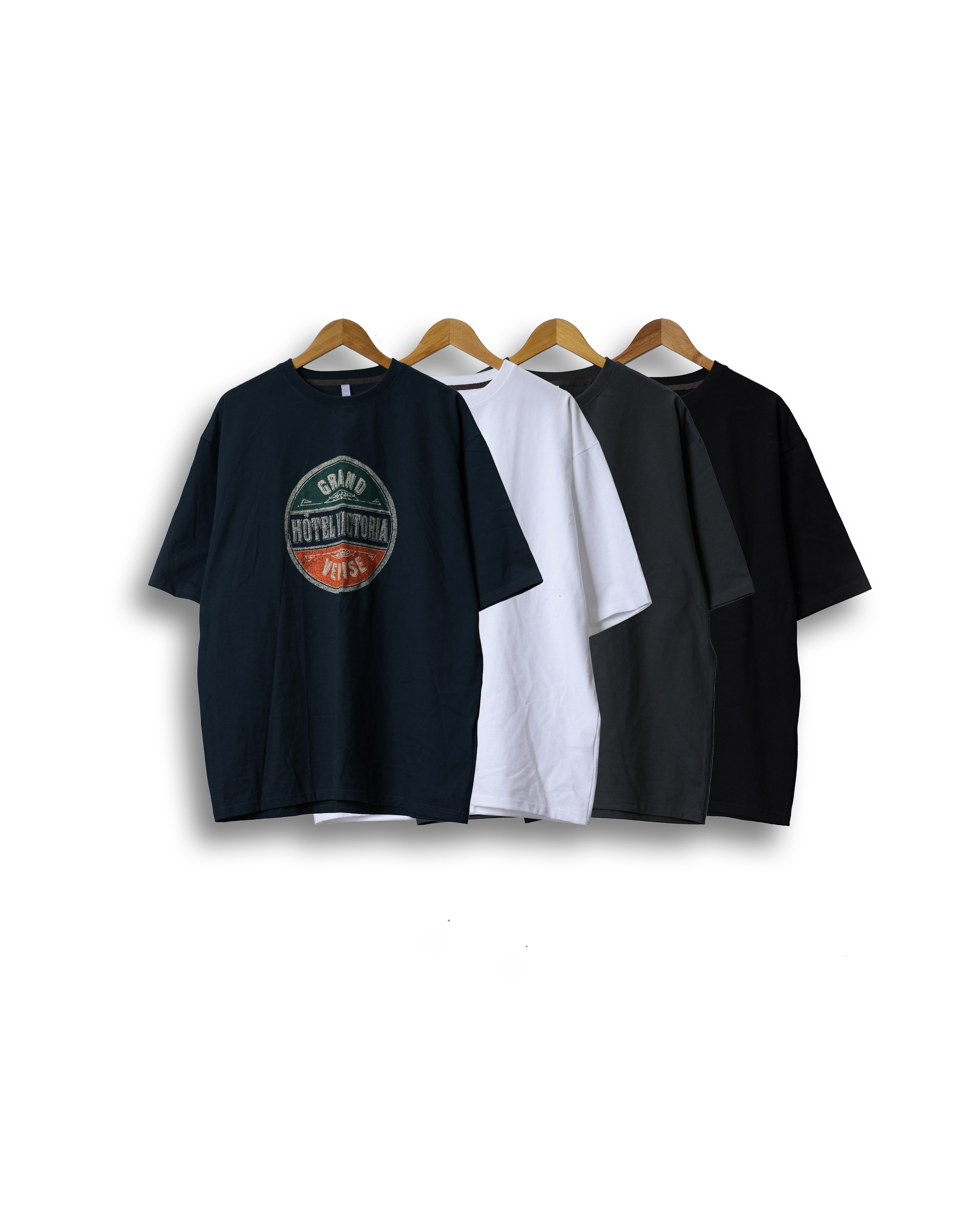 OTHER Victoria Hotel Vintage Over T Shirts (Black/Charcoal/Navy/White)