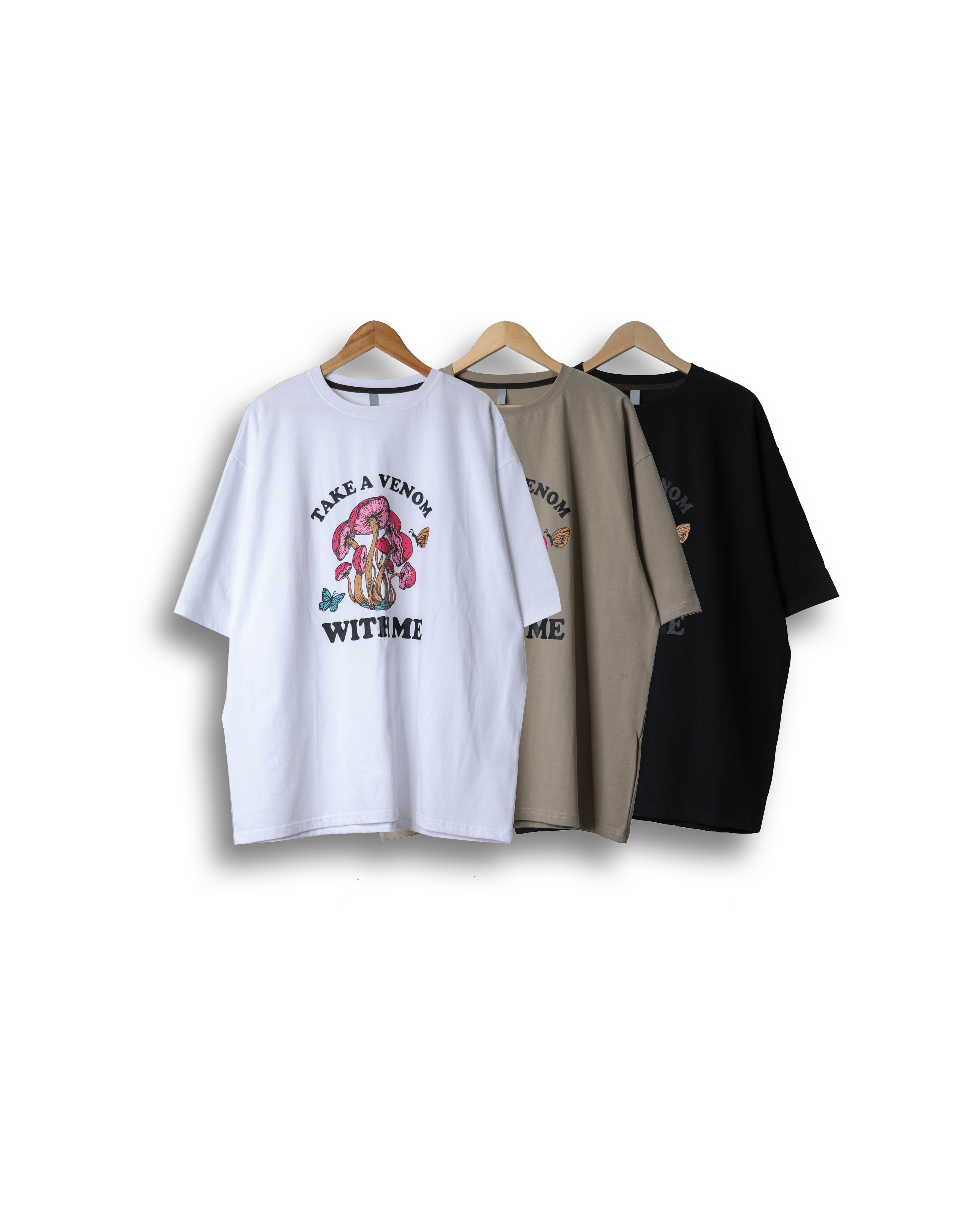 CONS VENOM WITHME Oversized T Shirts (Black/Beige/Ivory)