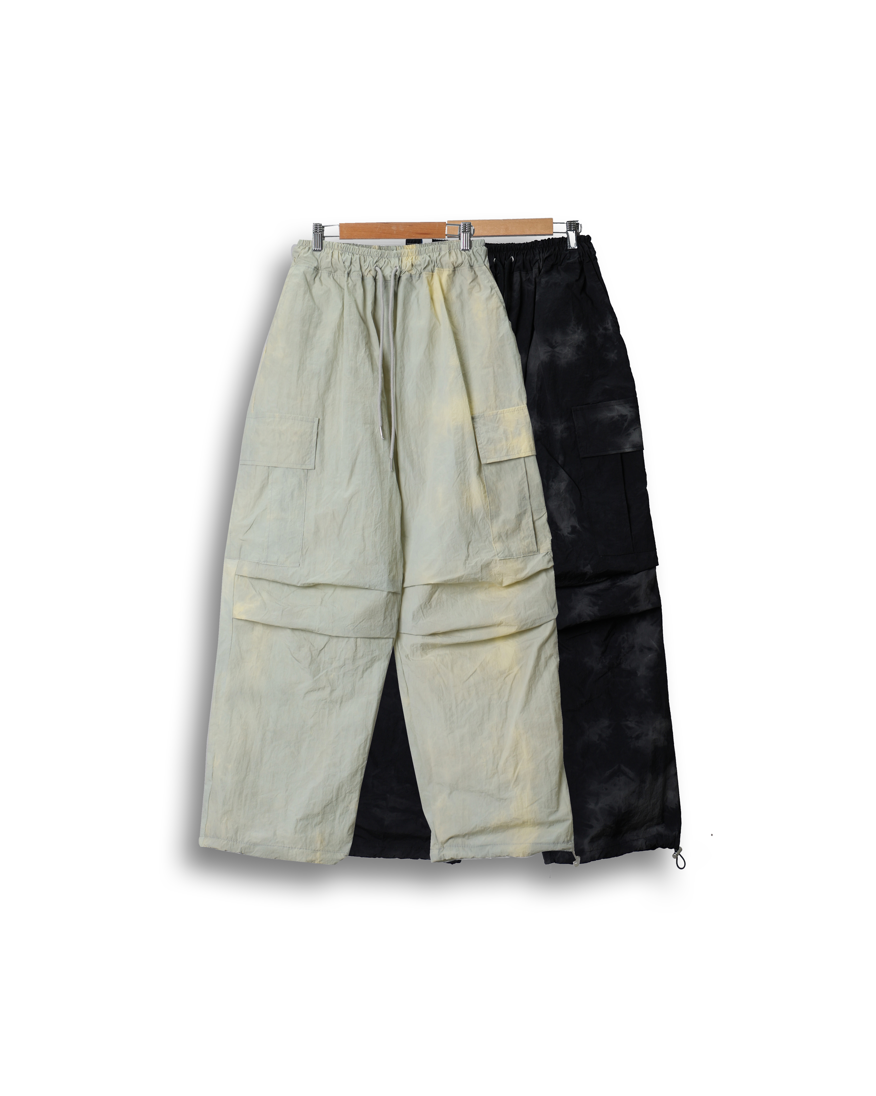 DByY Tectical Water Dying Parachute Pants (Black/Yellow)