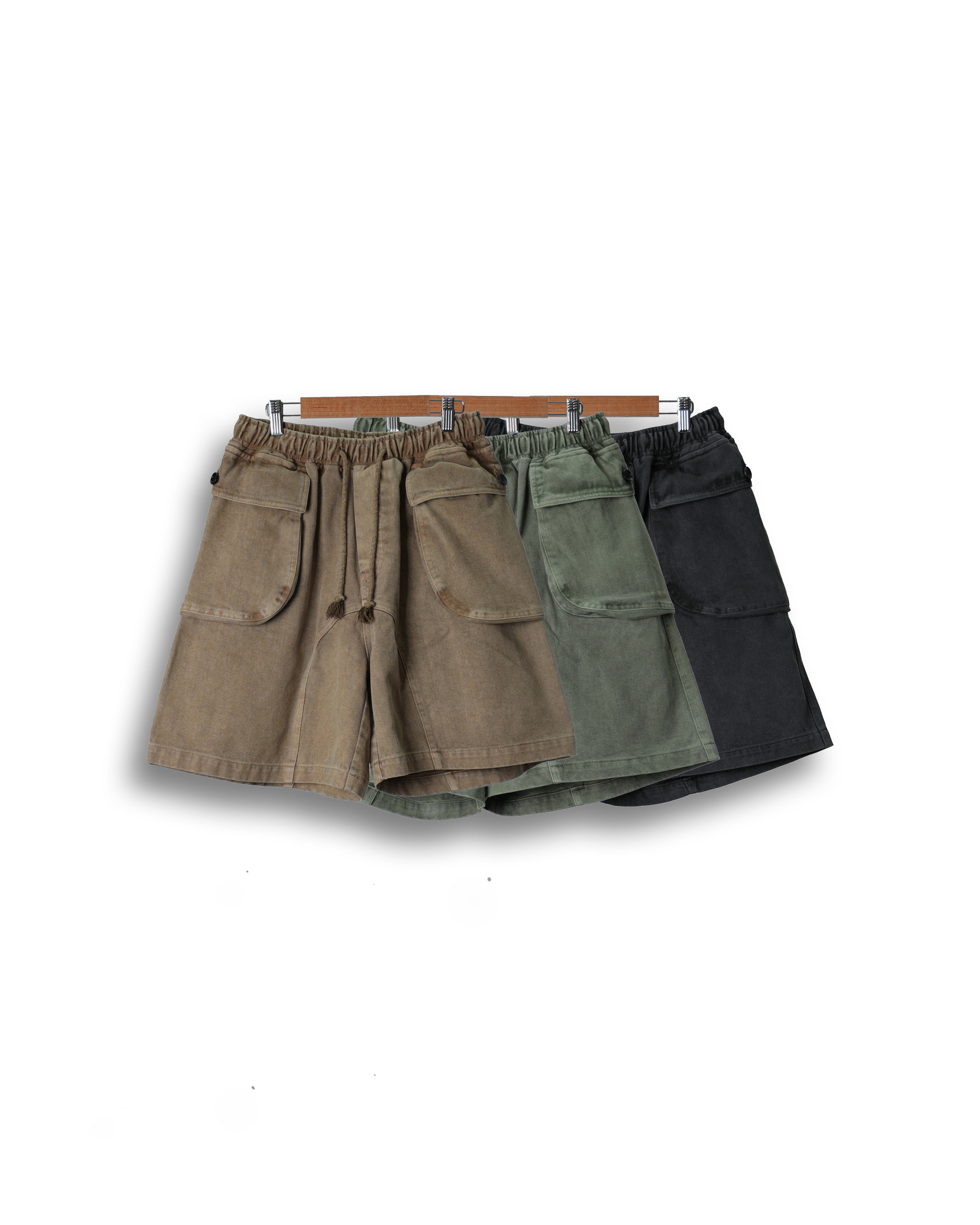 LIBERT Dimention Big Cargo Half Pants  (Charcoal/Olive/Beige)