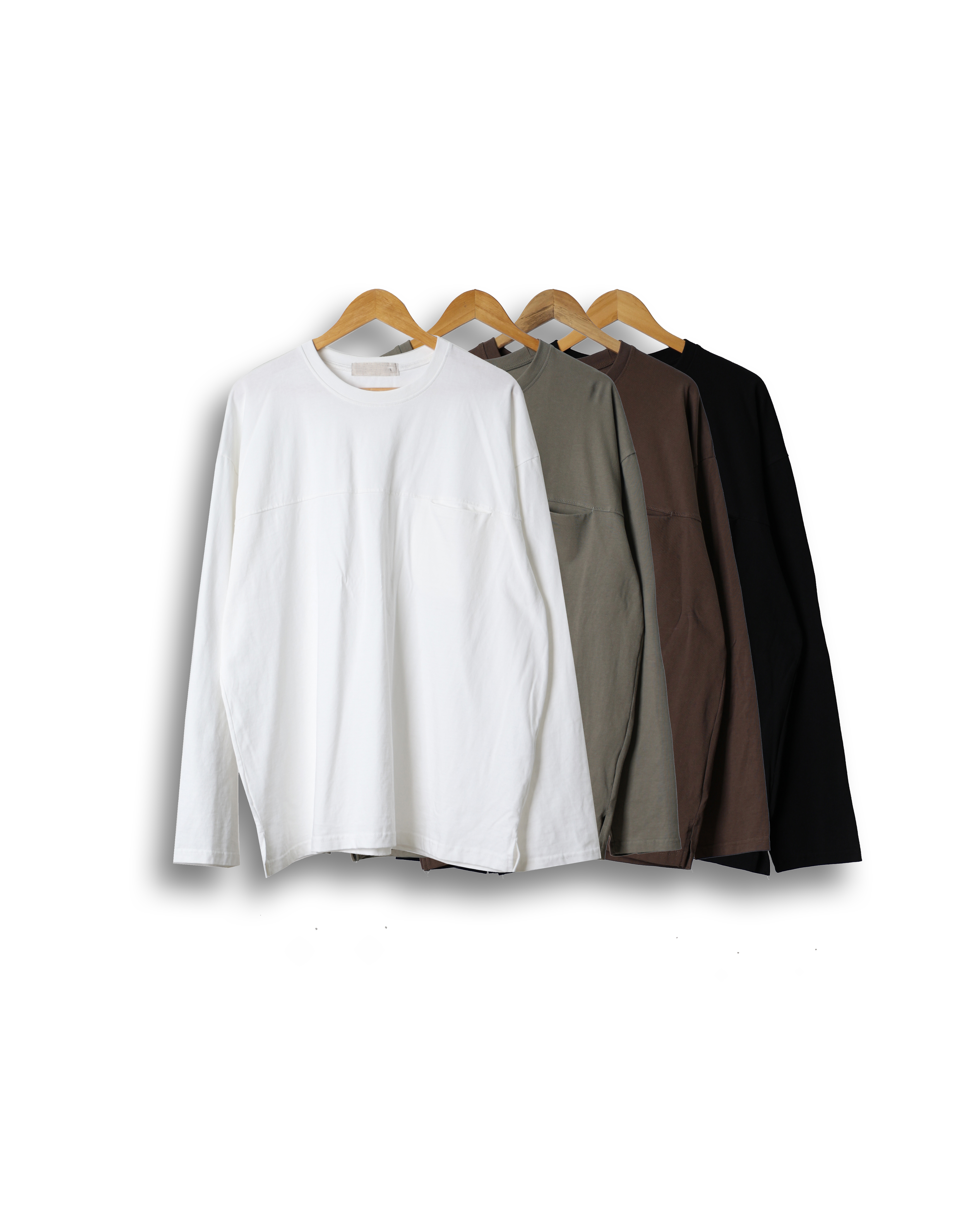 GAUGE Parting Pocket Long Sleeves (Black/Brown/Olive/Ivory)