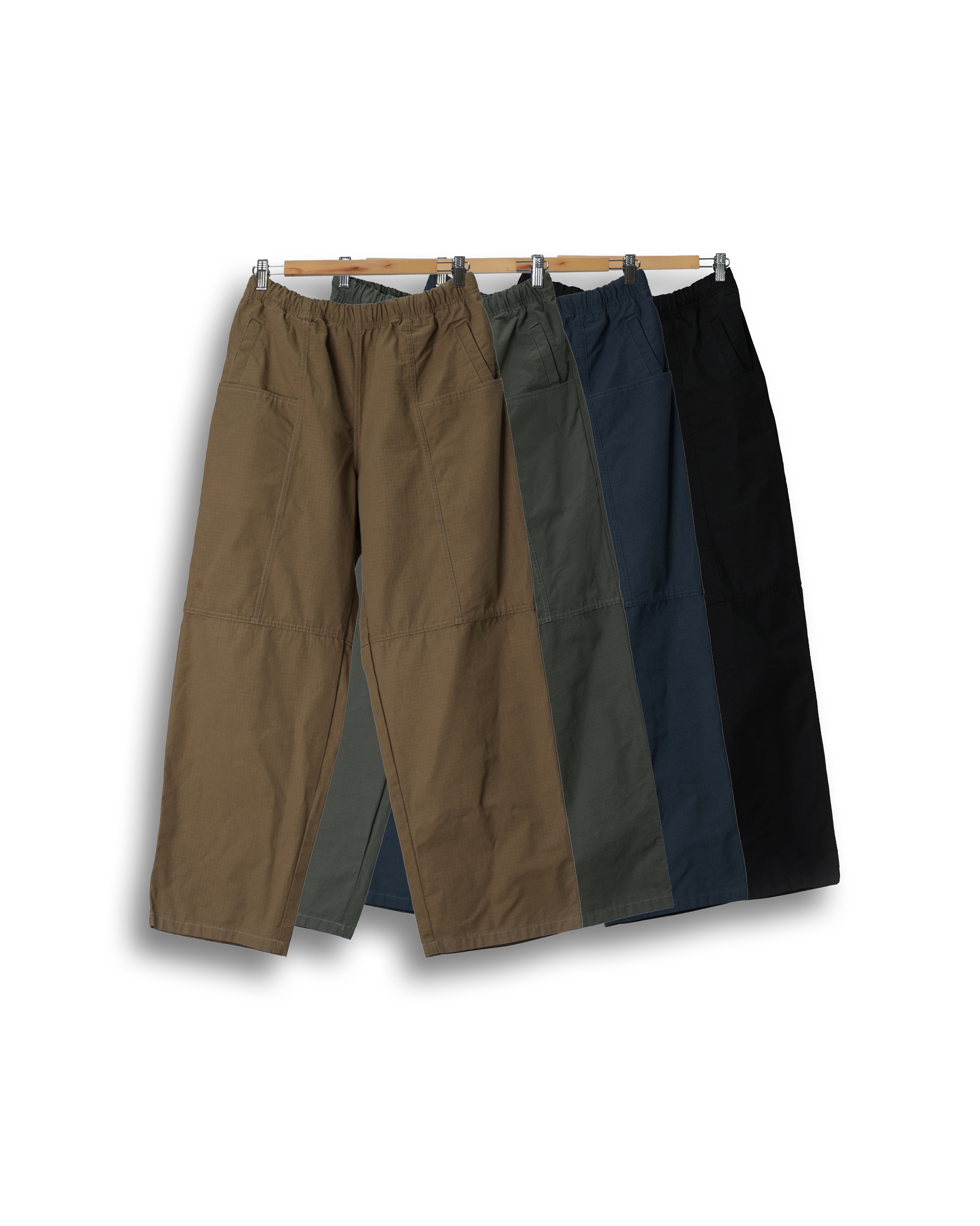 GAUGE Ripstop Detailing Pocket Pants (Black/Navy/Olive/Beige)
