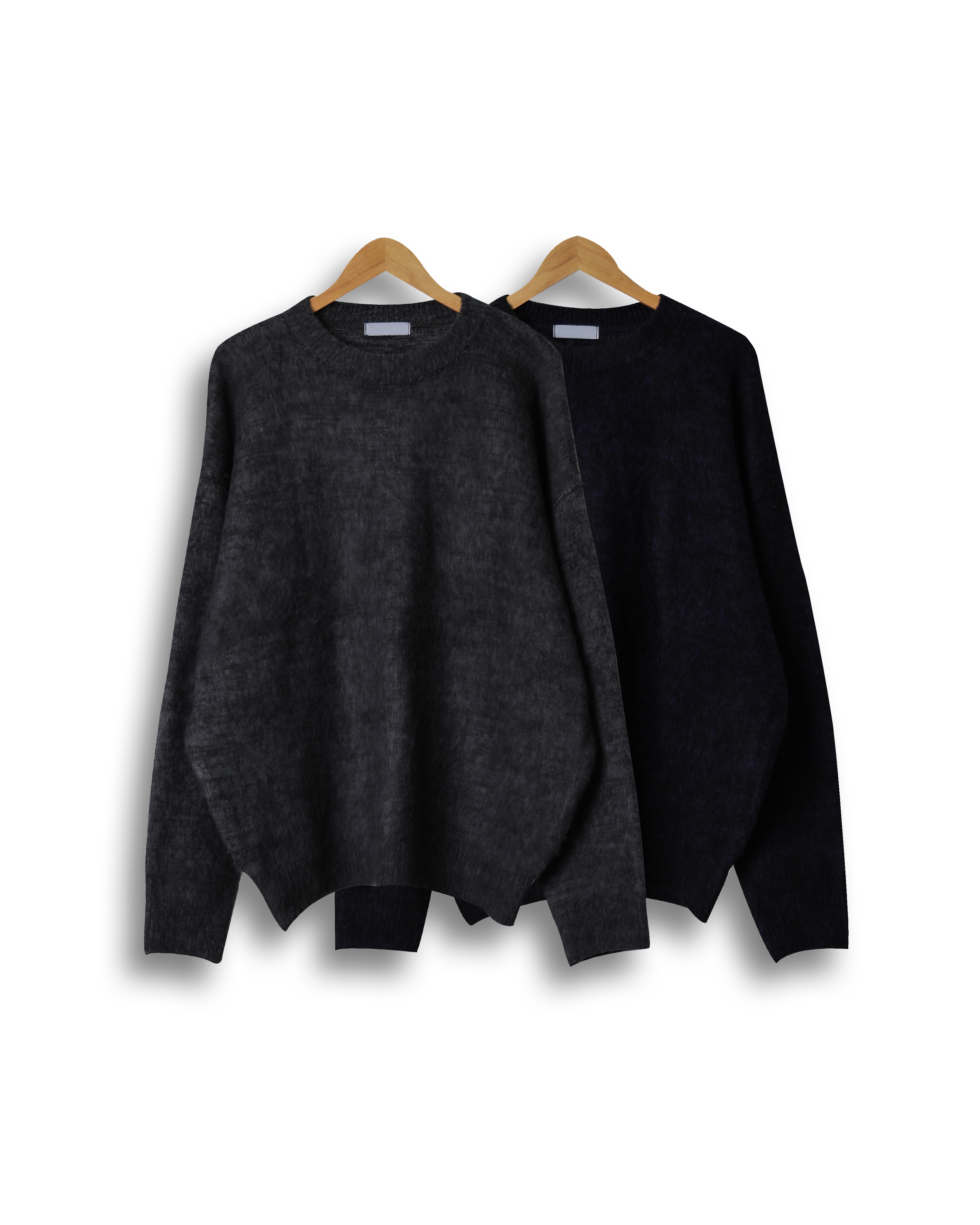 CONS Buckle Mohair Oversized Knit (Charcoal/Navy)