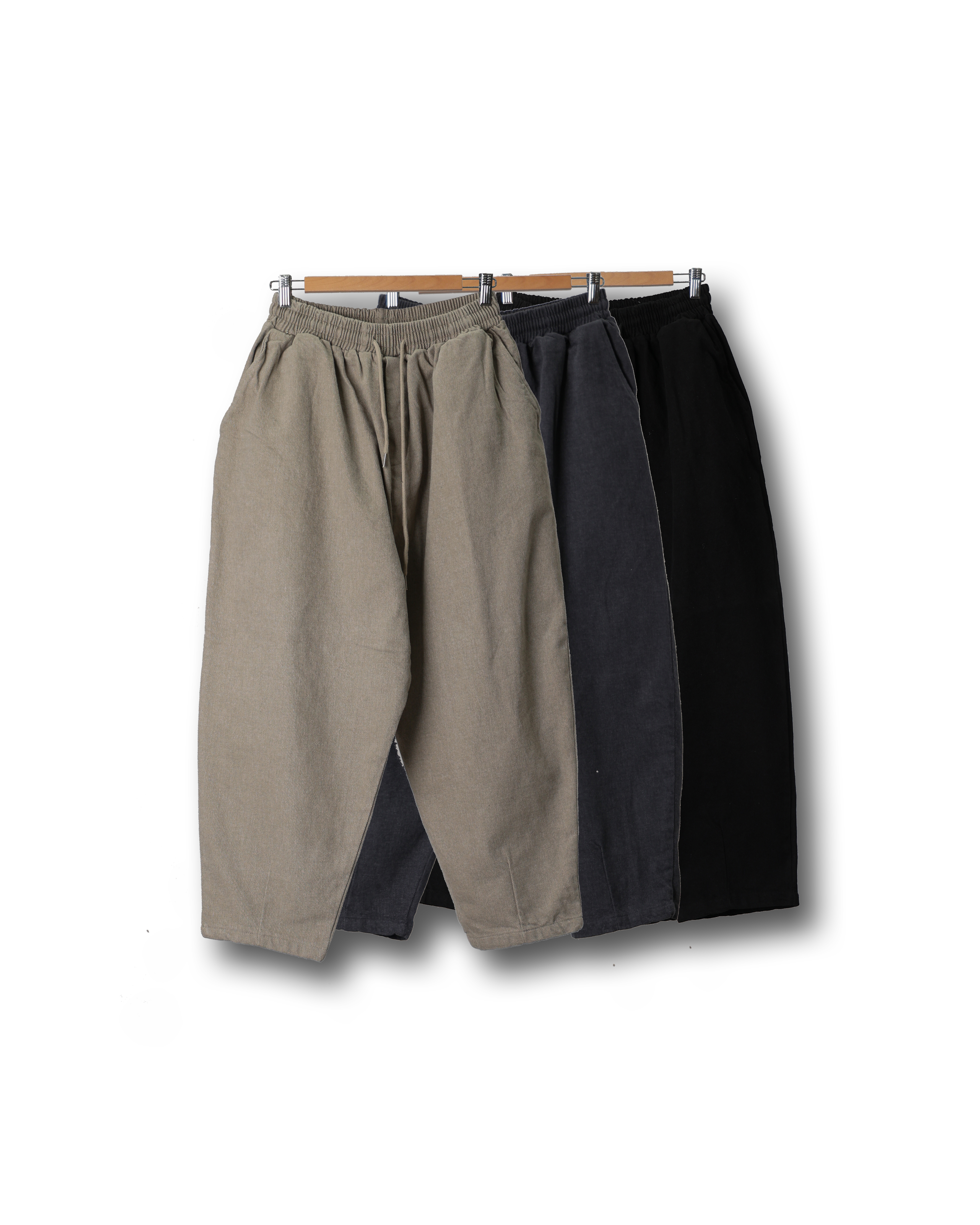 RAM FORE Peach Napped Balloon Pants (Black/Charcoal/Beige)