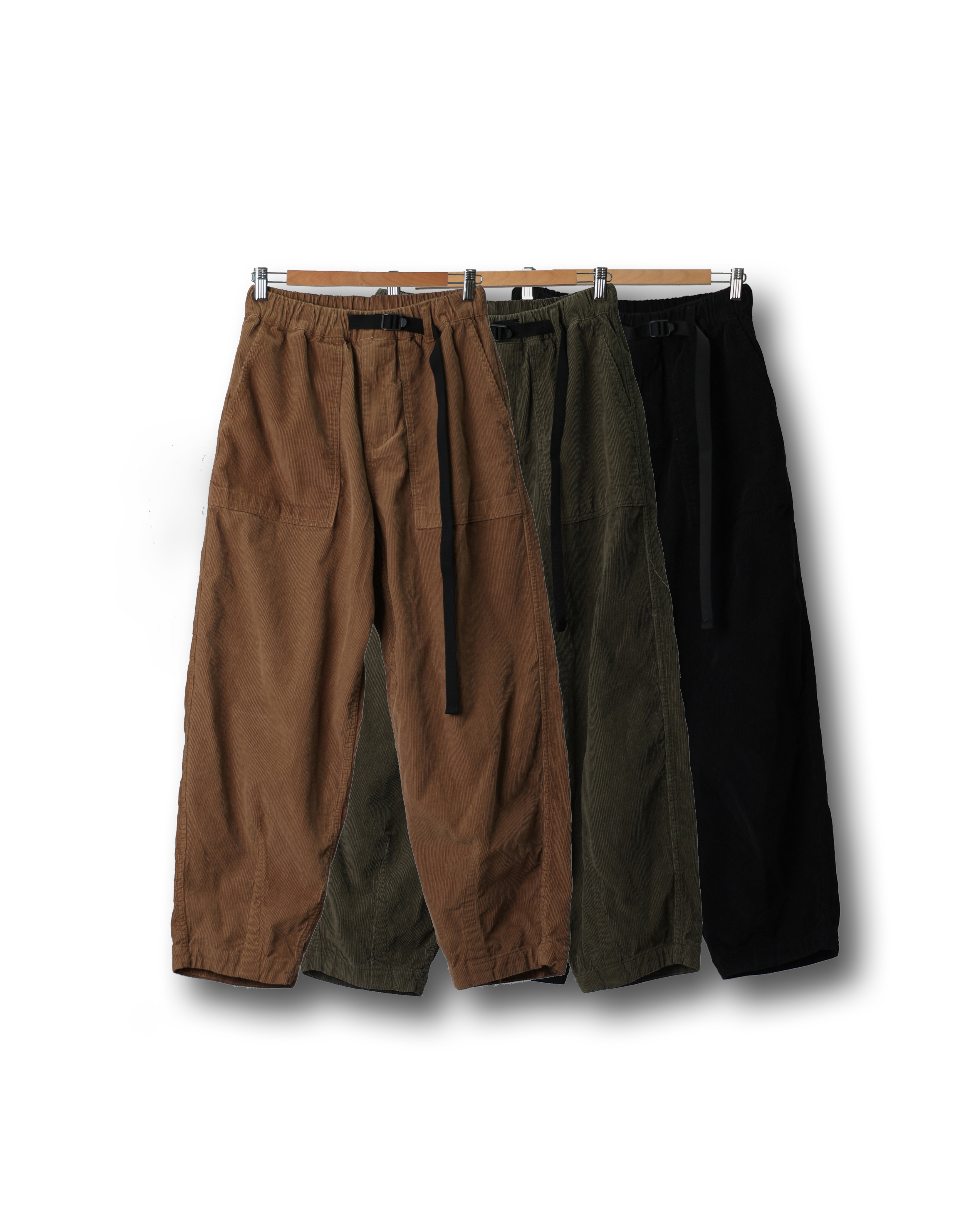 PECTOR Corduroy Belted Hiker Pants (Black/Olive/Beige)