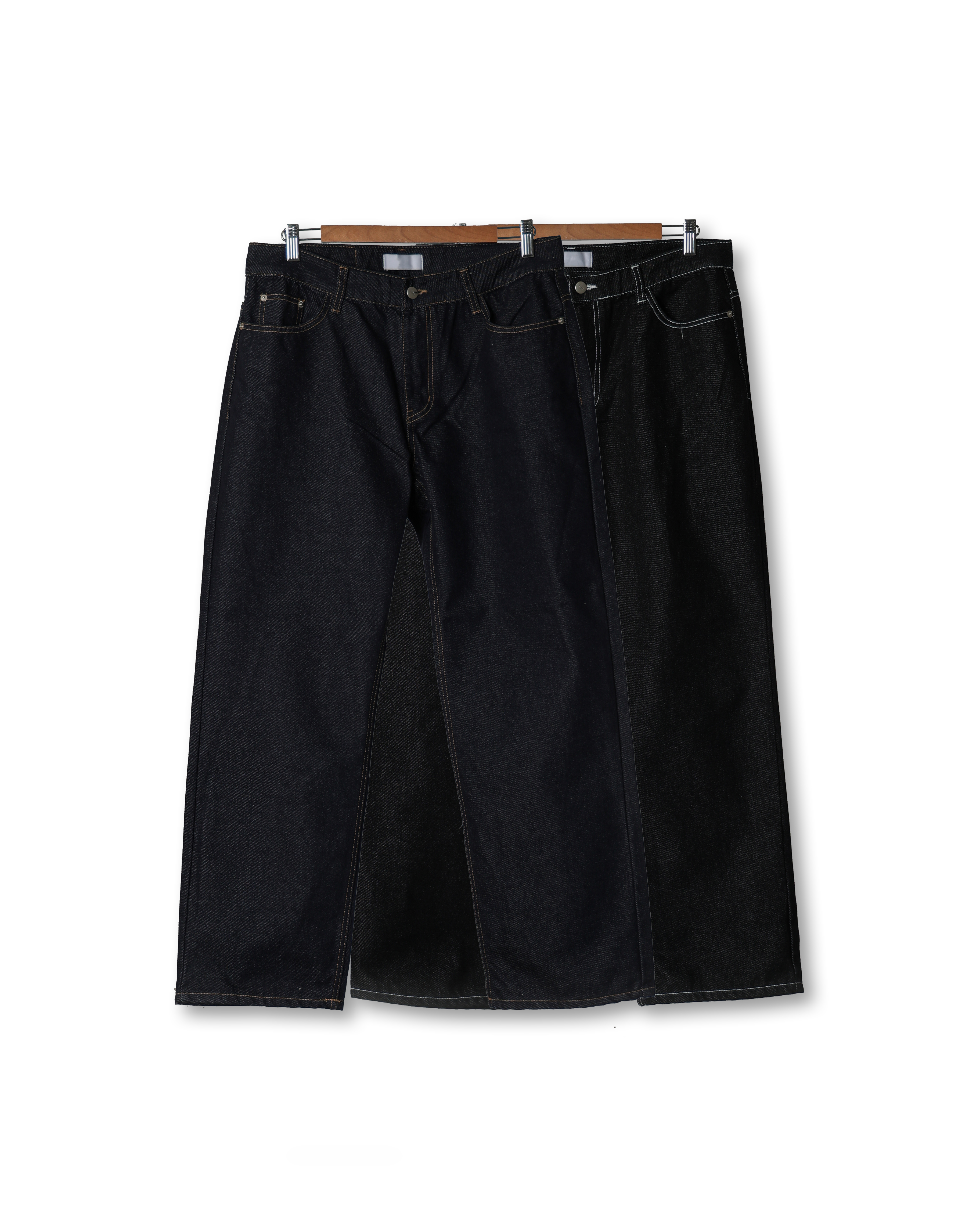 ROOR 9128 Nonfade Straight Denim Pants (Black Denim/Raw Denim)