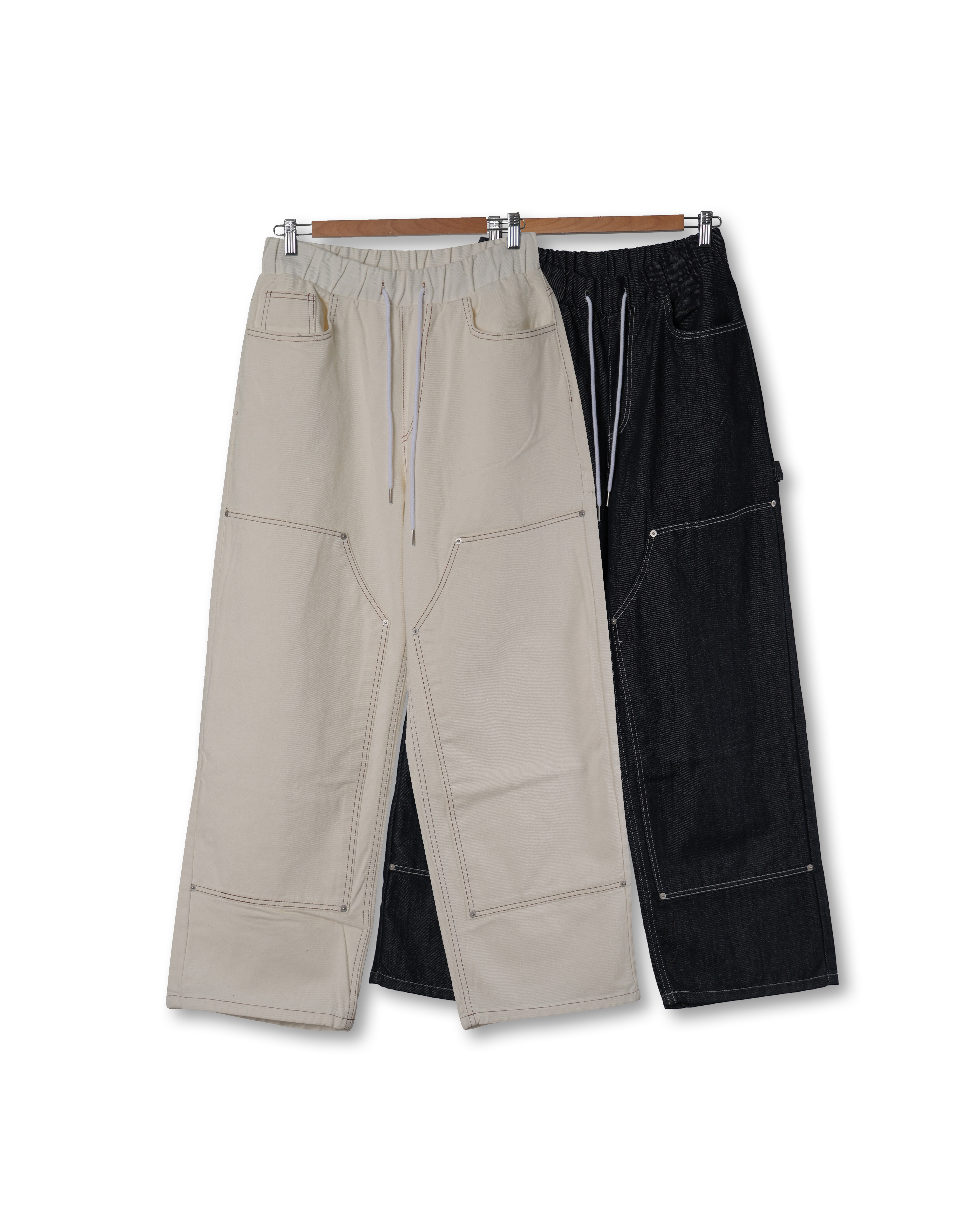 BYSTR 652 Double Carpenter Denim Pants (Blue/Cream) - 3차 리오더 (크림 3/5 배송예정)