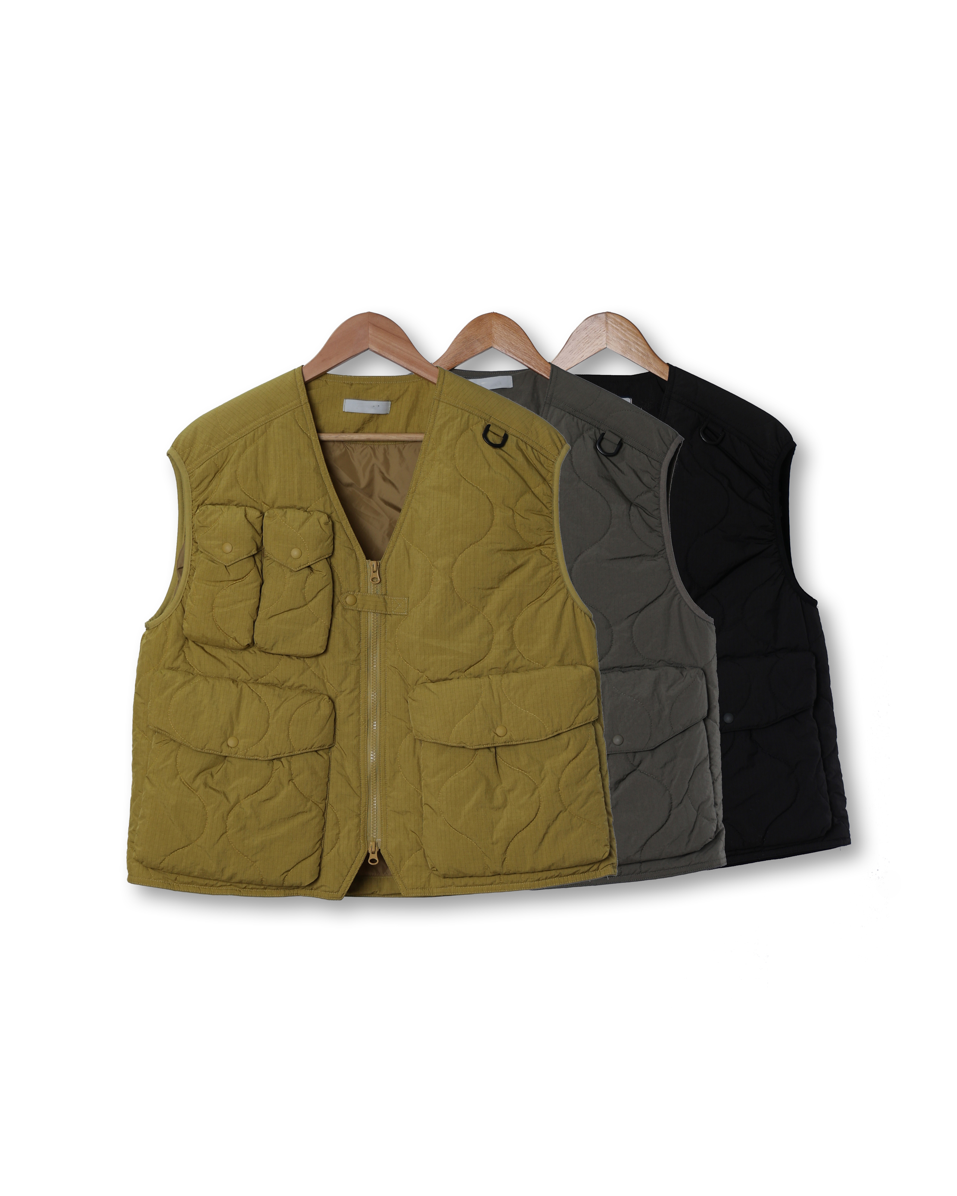 SPECT Combat Curve Quilted Mil Vest (Black/Light Charcoal/Yellow)
