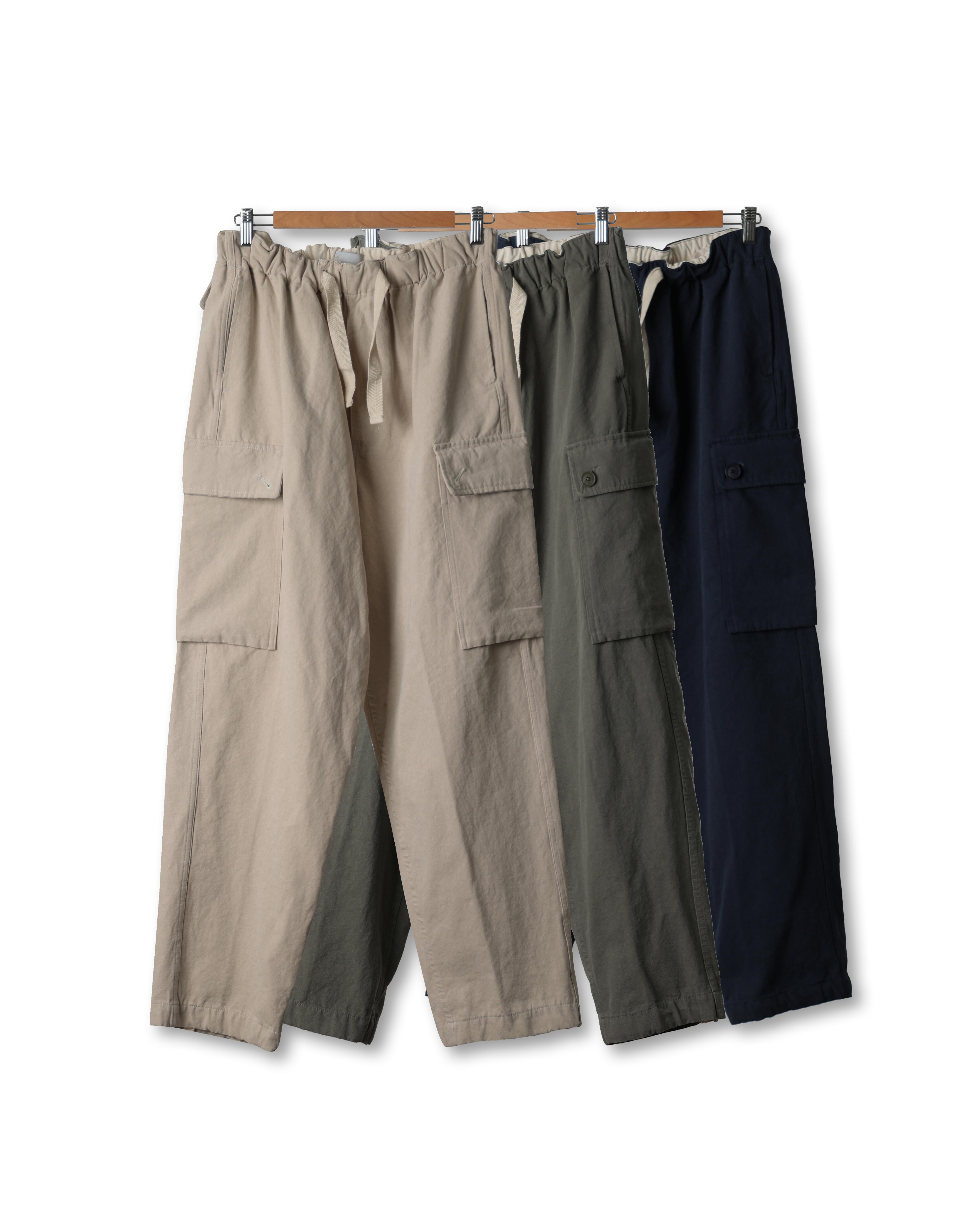 SPEC Relax Loose Tapered Cargo Pants (Navy/Olive/Beige)