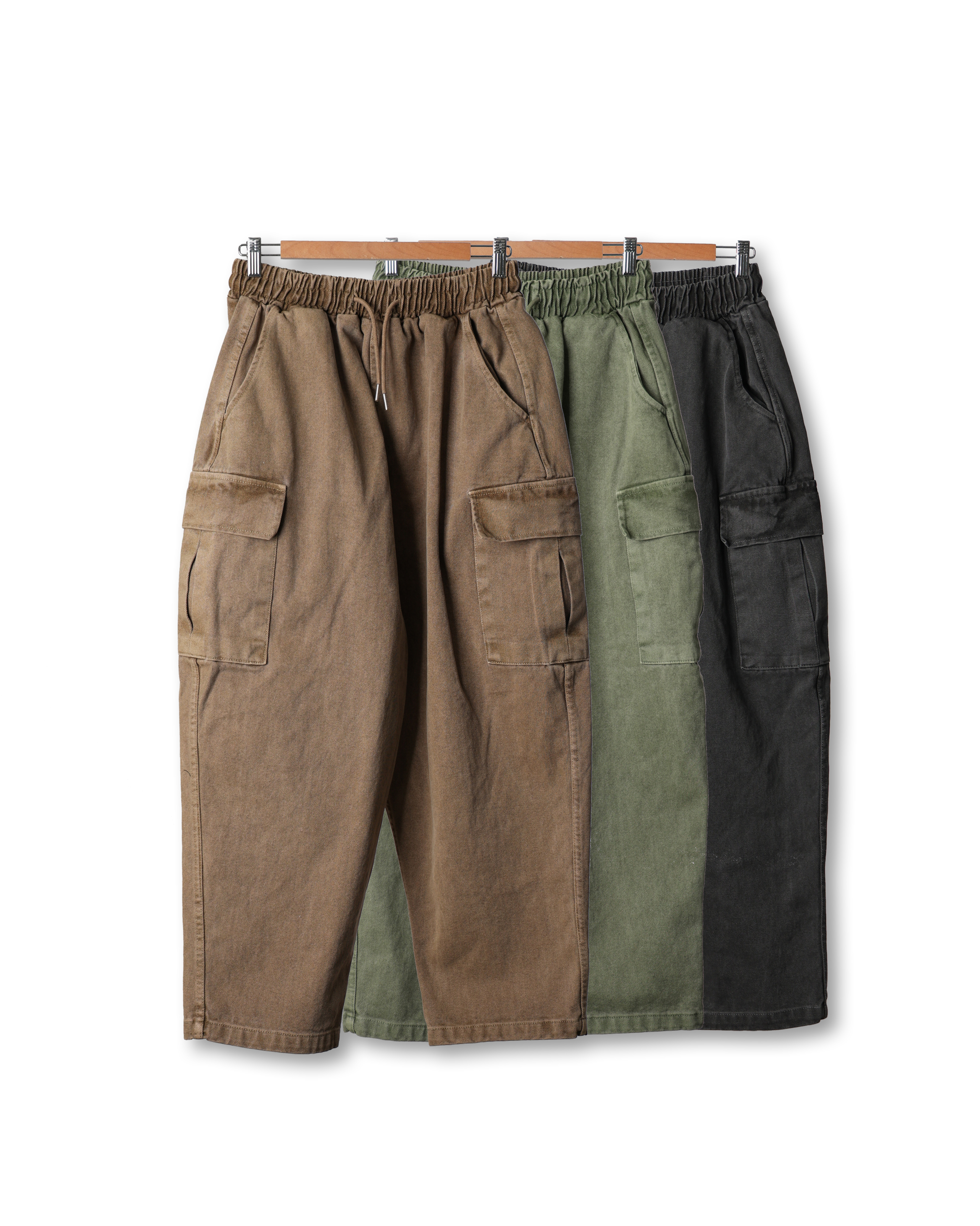 PCNT Dayed Pig Cargo Balloon Pants (Charcoal/Brown/Olive)