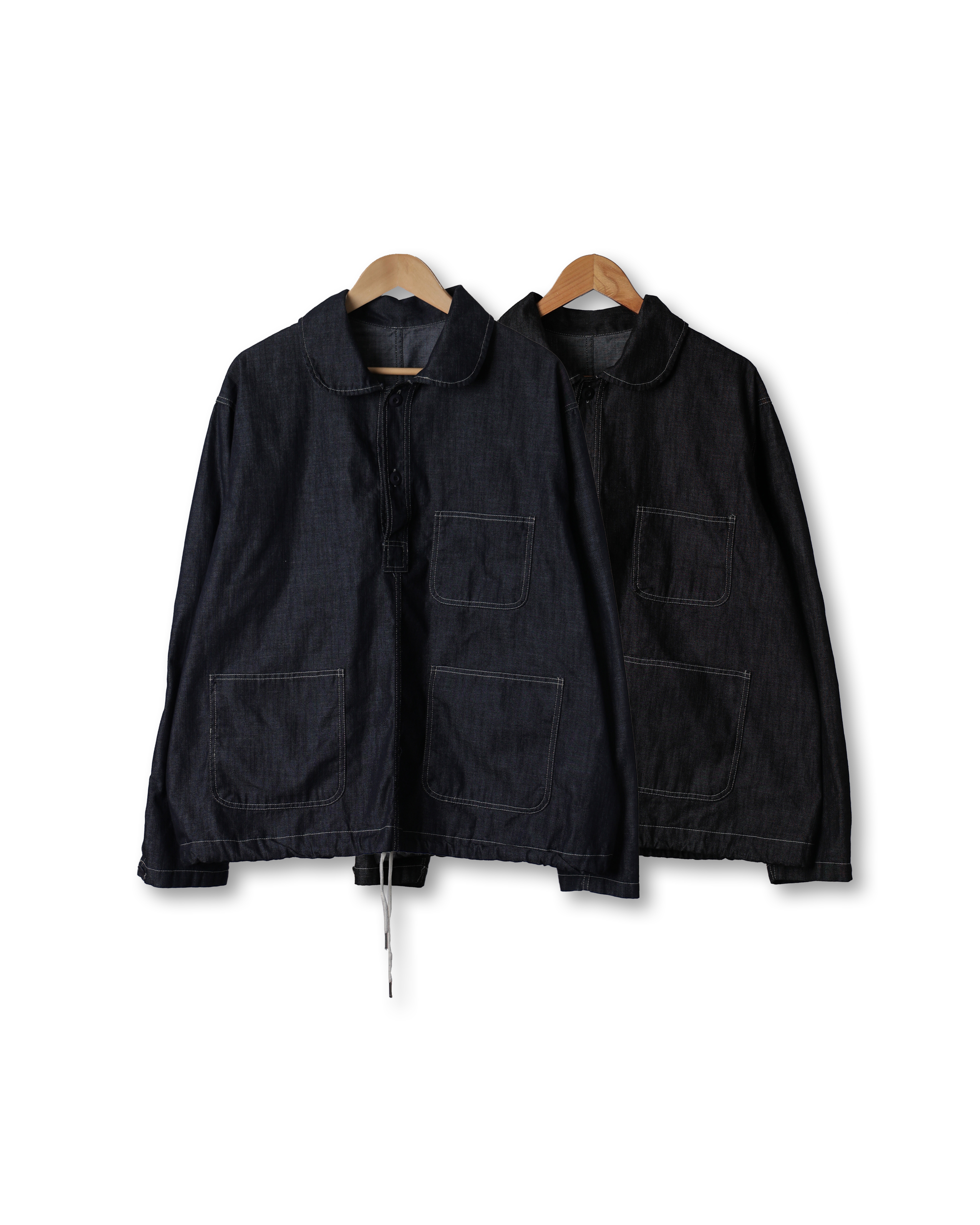 NOMII Crue Denim Collar Anork Jacket (Black/Blue)