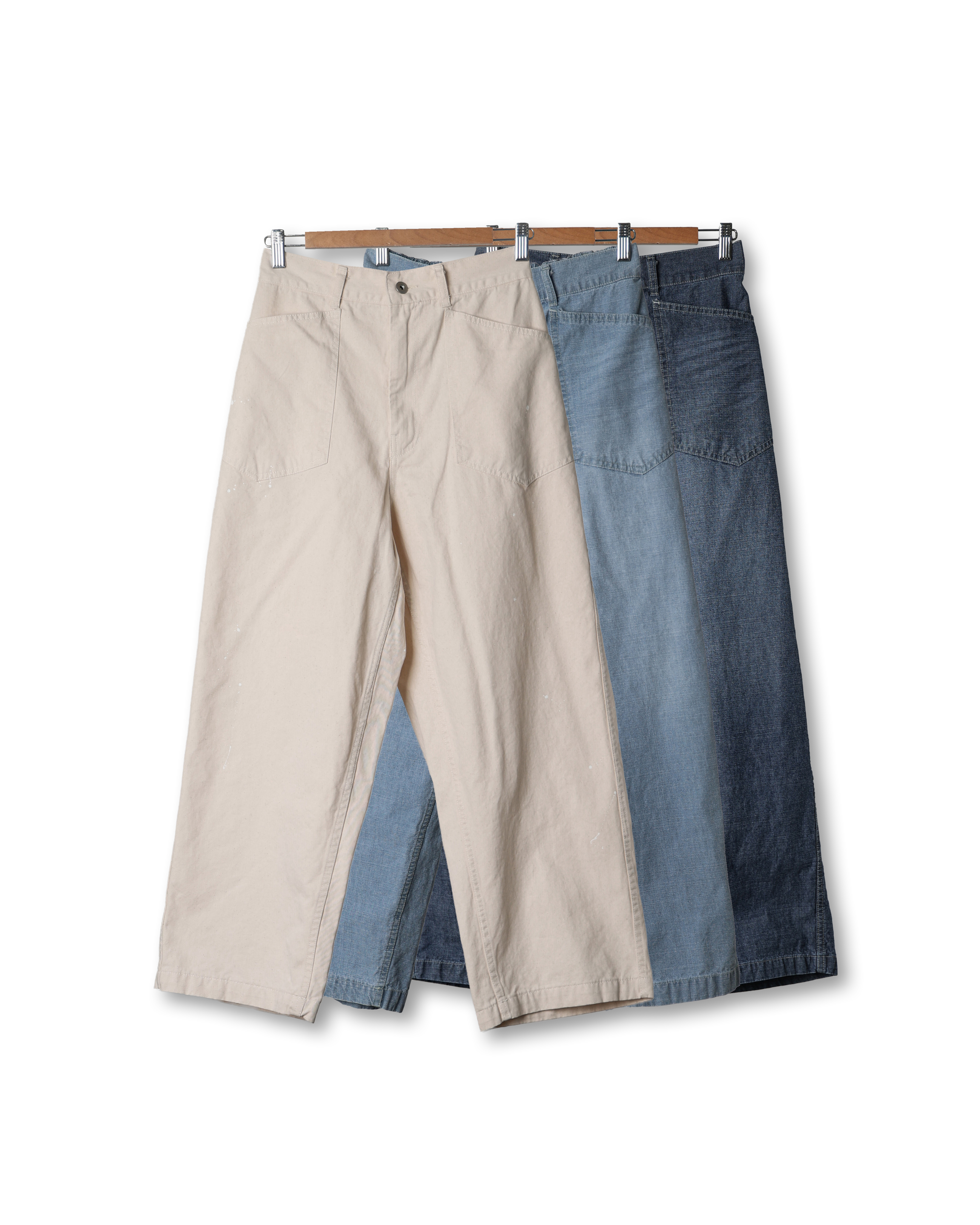 PECTOR M-35 Two Pocket Denim Pants (Middle Denim/Light Denim/Ivory Denim)