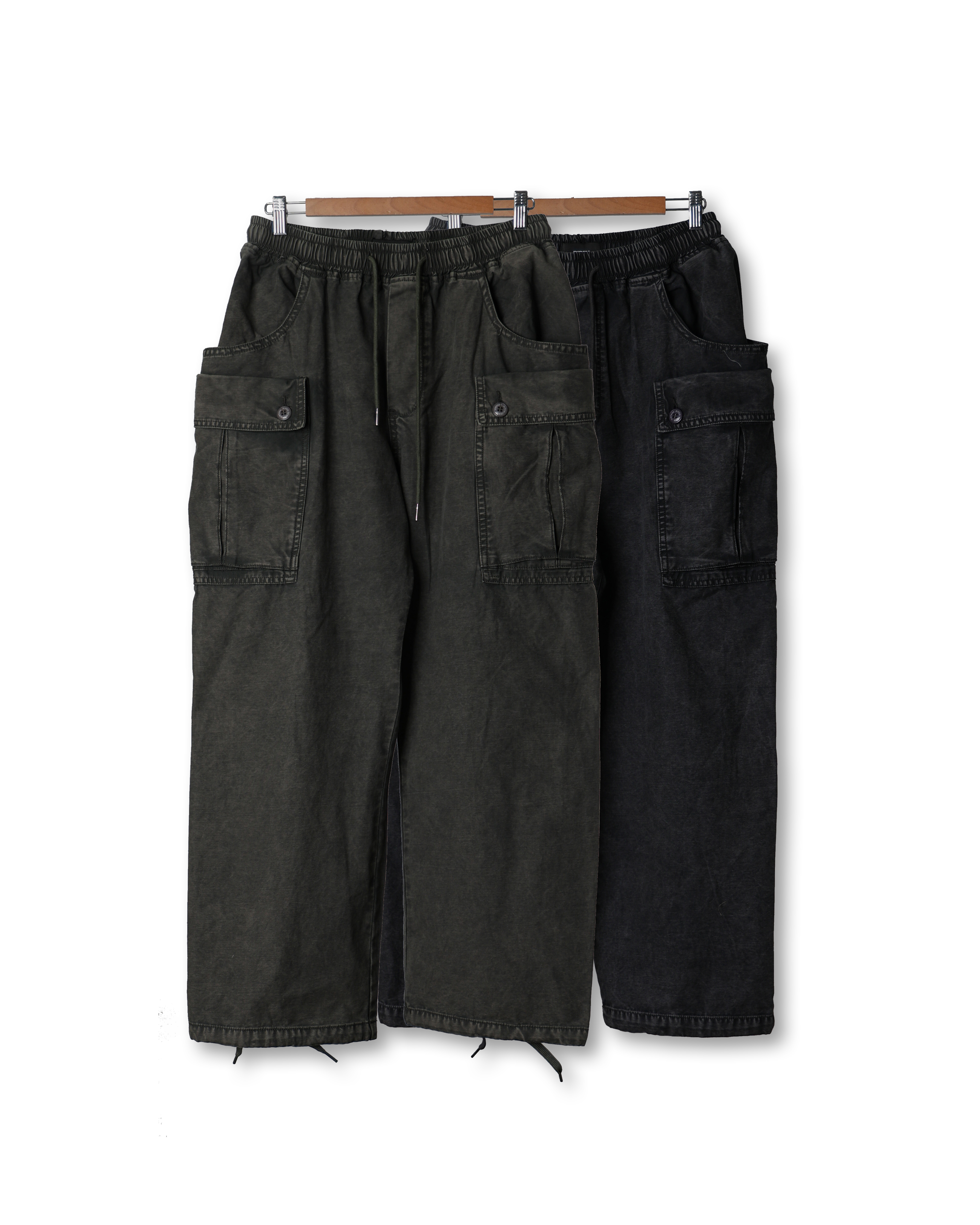R.PENN R590 Garment Two Pocket Cargo Pants (Charcoal/Olive)