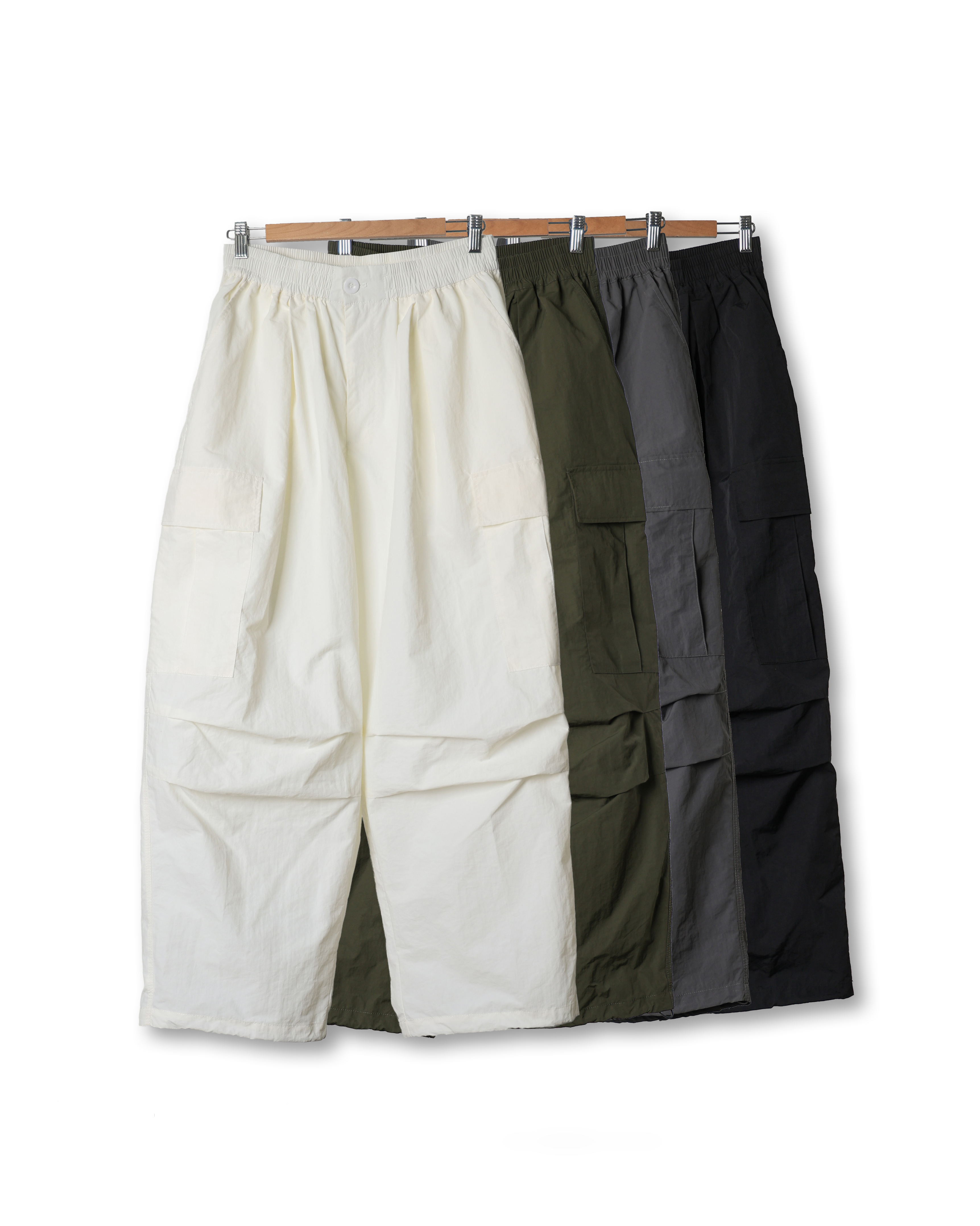 NORR Maxi Over Cargo String Balloon Pants (Black/Charcoal/Olive/Ivory)