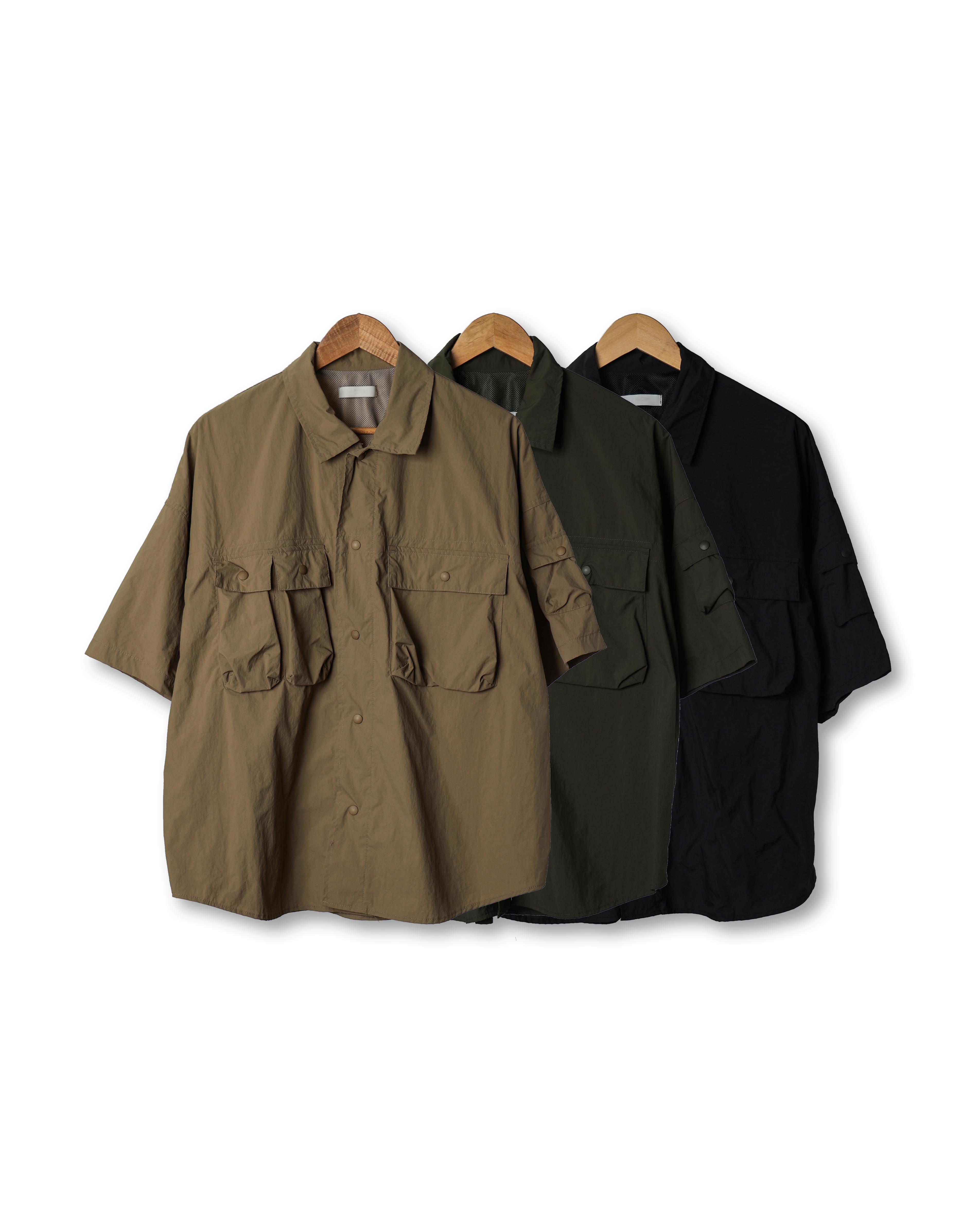SPETO Military Utill Pocket Half Shirts (Black/Olive/Beige)